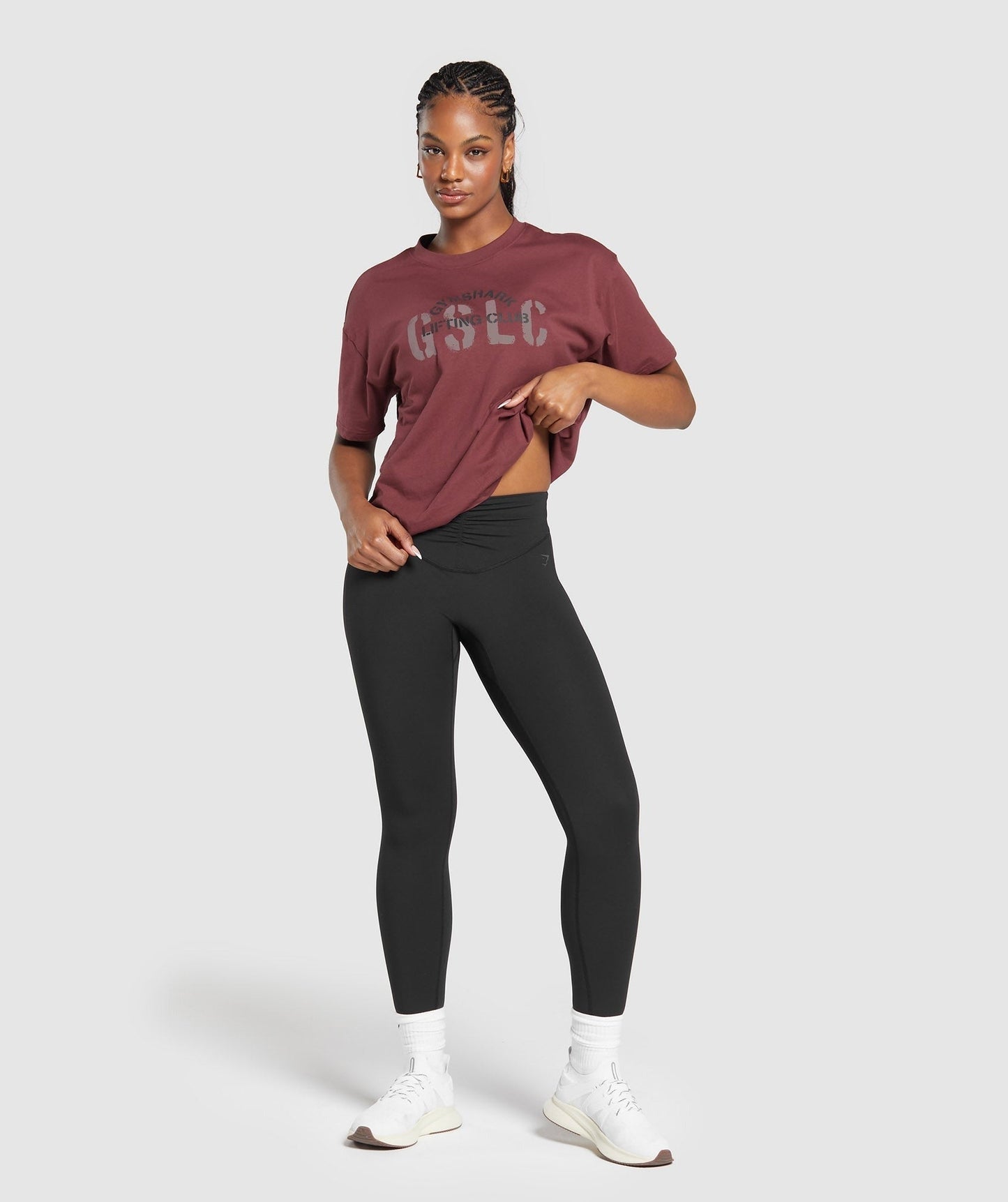 Gymshark Built Oversized T-Shirt - Washed Burgundy