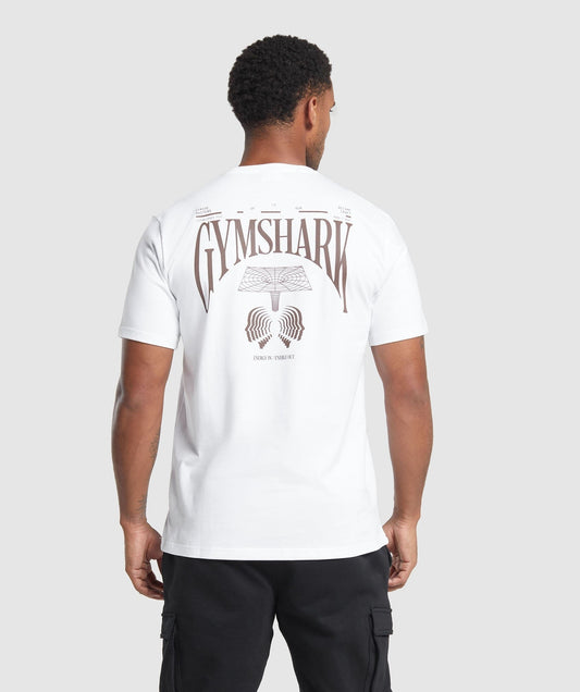 Gymshark Hybrid Wellness T-Shirt - White