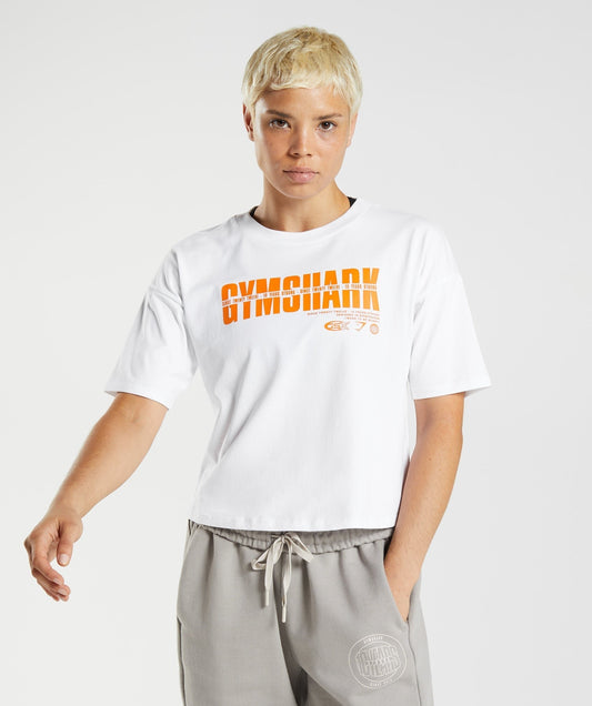 Gymshark GS10 Year Midi Top - White