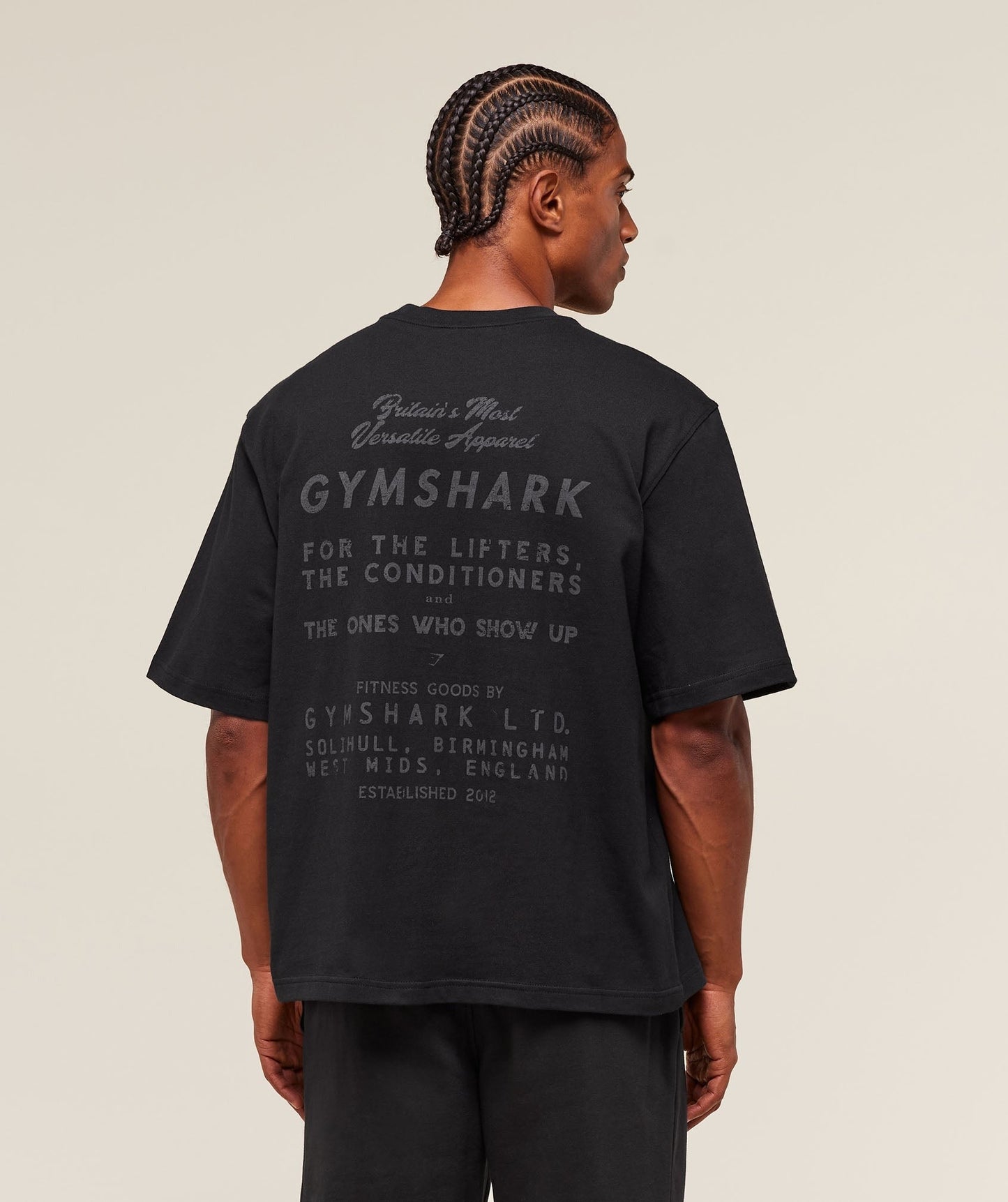 Gymshark For The Lifters Boxy T-Shirt - Black