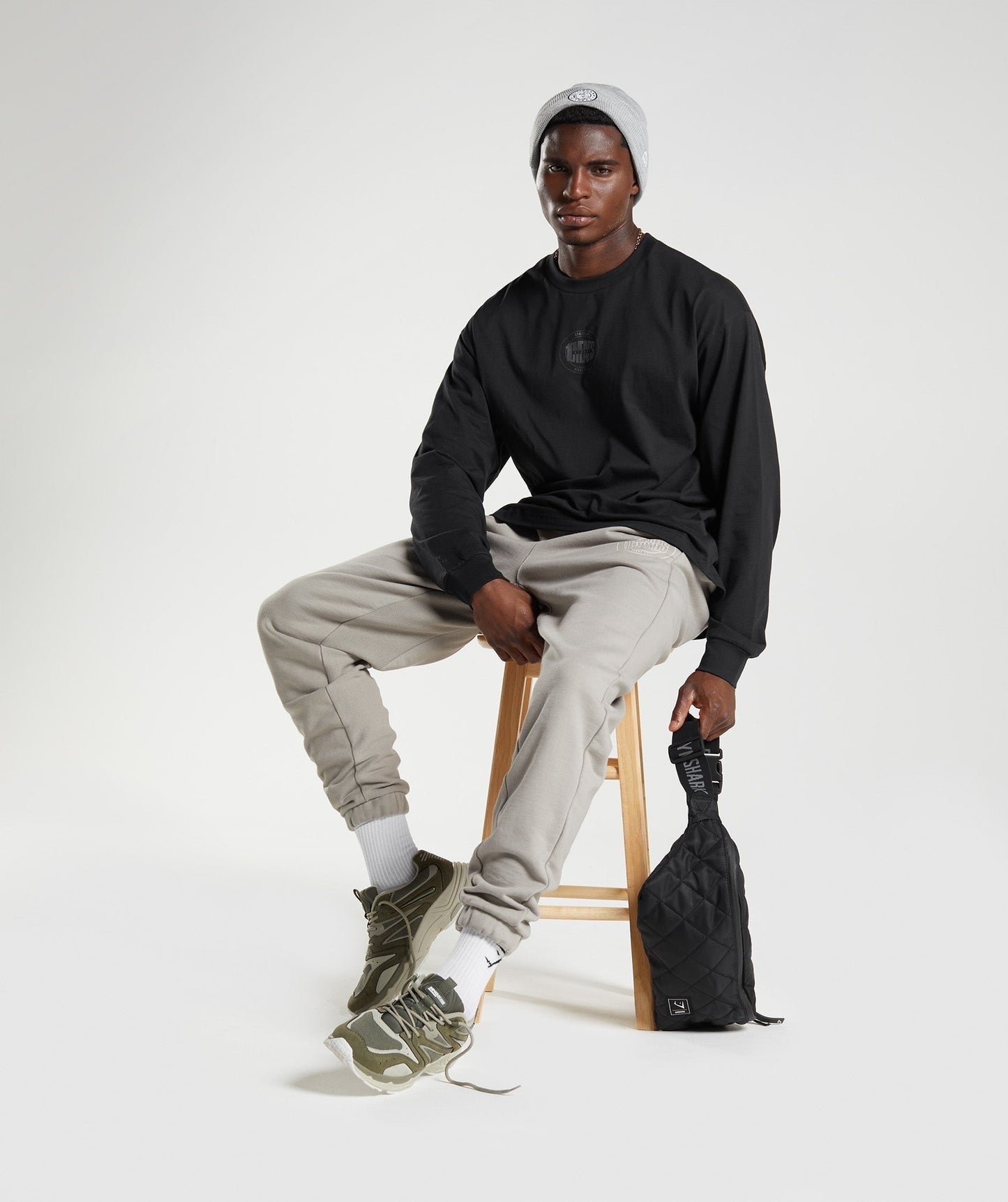 Gymshark GS10 Year Oversized Long Sleeve T-Shirt - Black