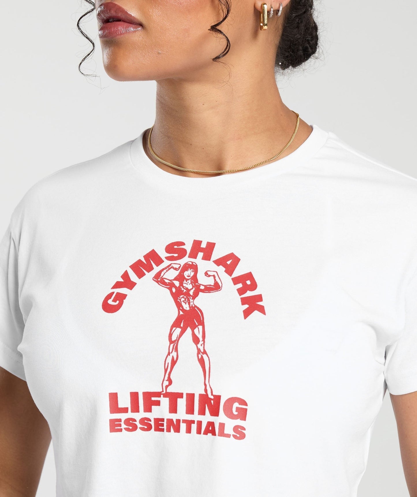 Gymshark Strong Women Crop Top - White