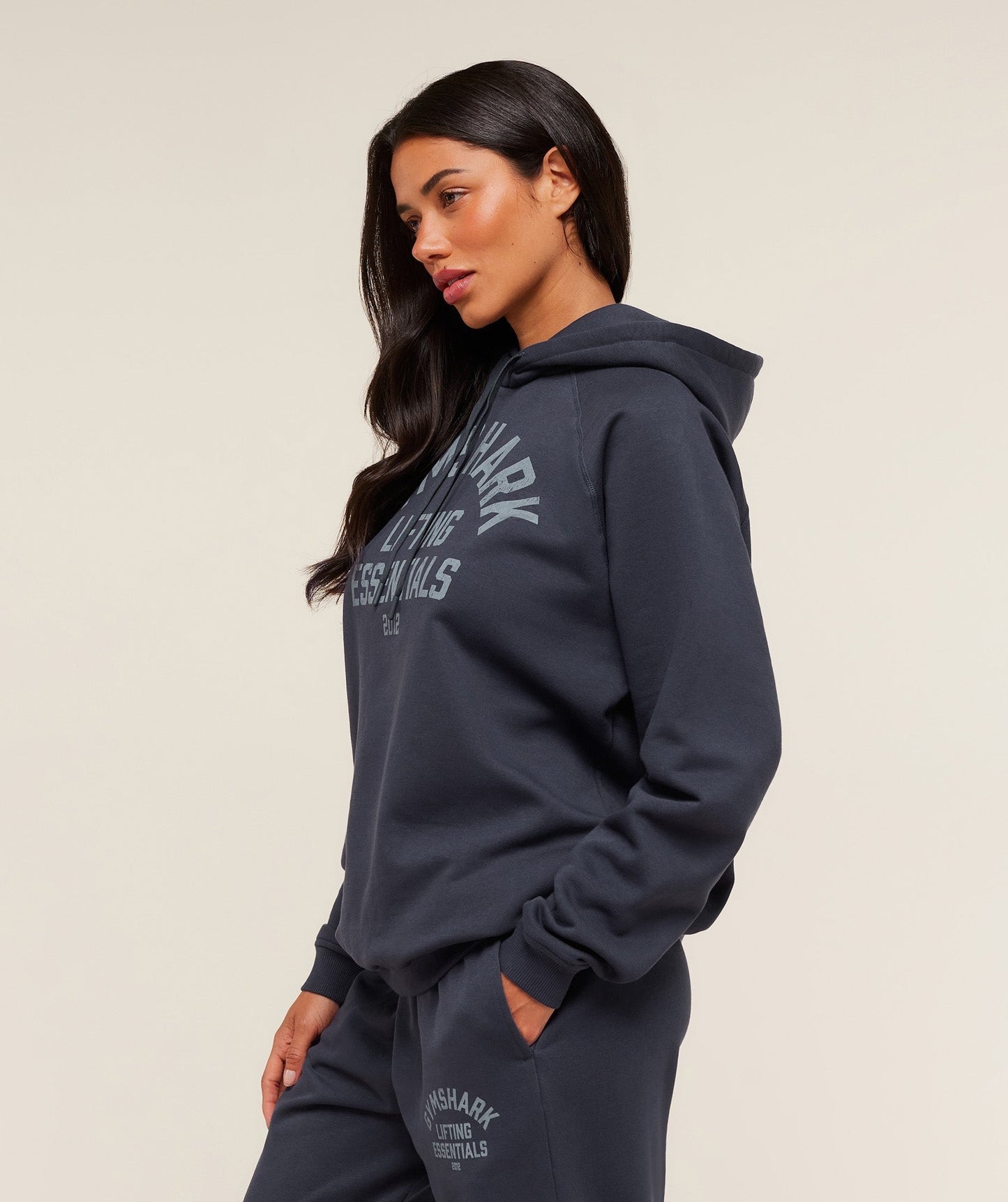 Gymshark Lifting Essentials Hoodie - Heavy Blue