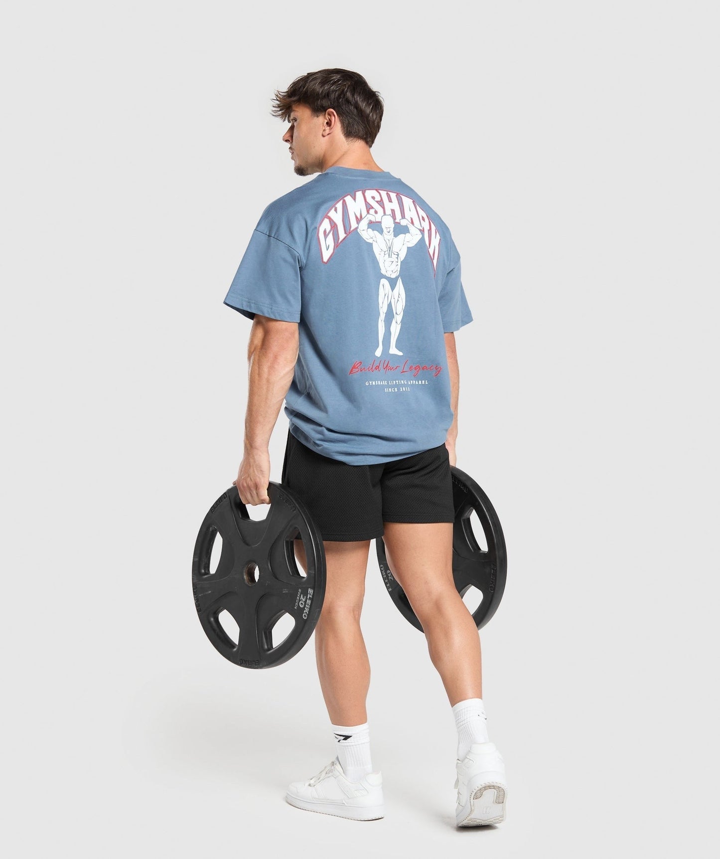Gymshark Build Your Legacy Graphic T-Shirt - Faded Blue