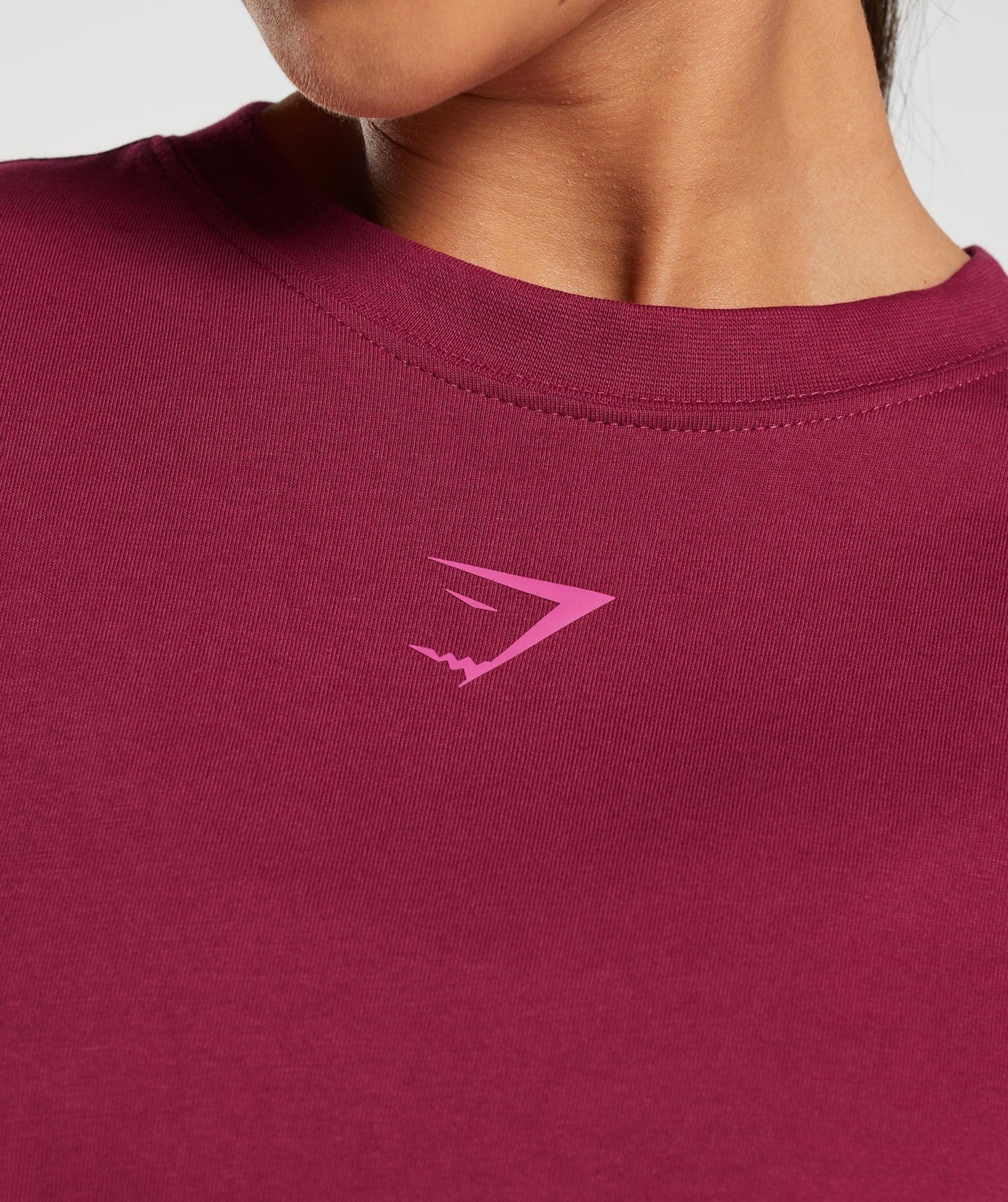 Gymshark Fraction Oversized T-Shirt - Currant Pink