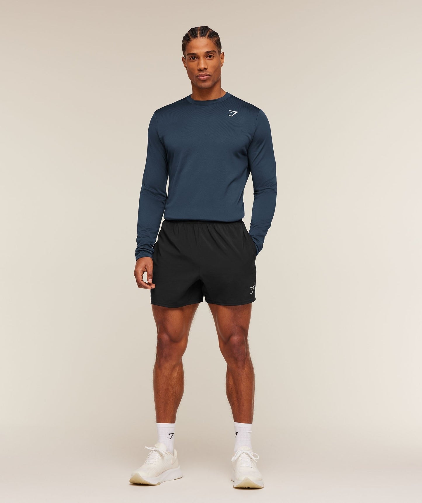 Gymshark Arrival Long Sleeve T-Shirt - Navy