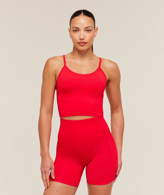 Gymshark Energise Seamless Crop Top - Athletic Red