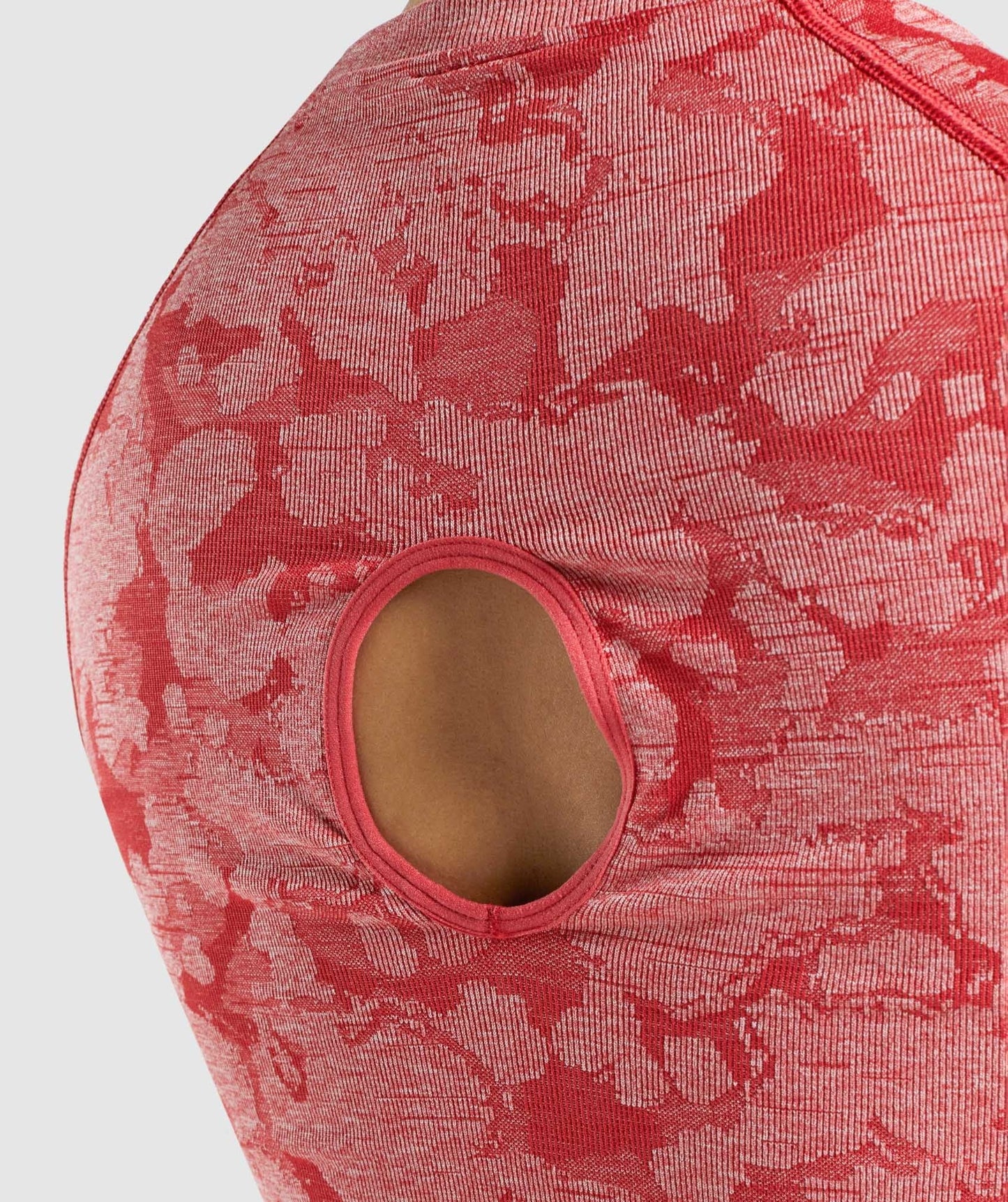 Gymshark Adapt Camo Seamless Long Sleeve Crop Top - Red