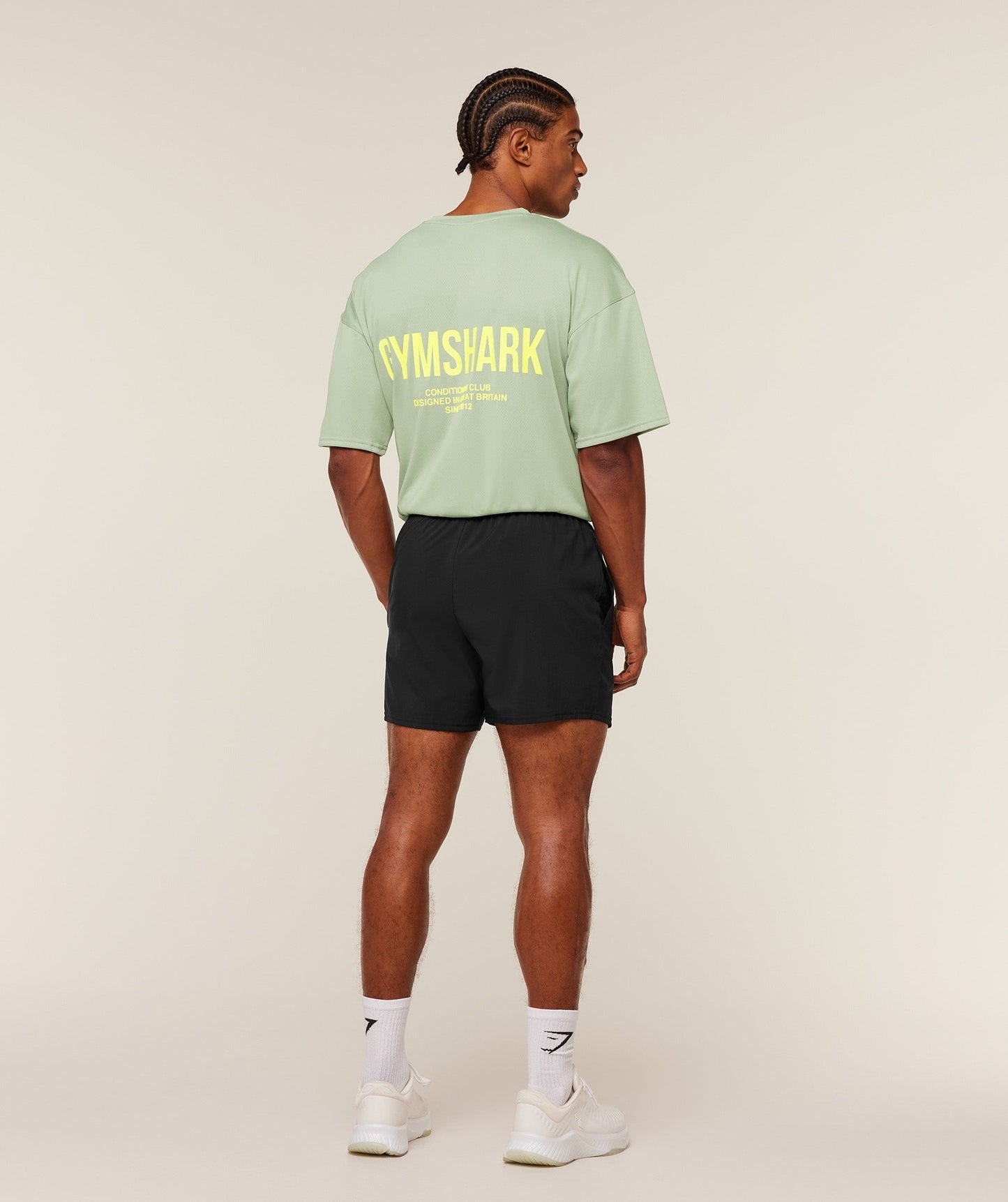 Gymshark Conditioning Club Oversized T-Shirt - GS Haze Green/GS Sorbet Yellow