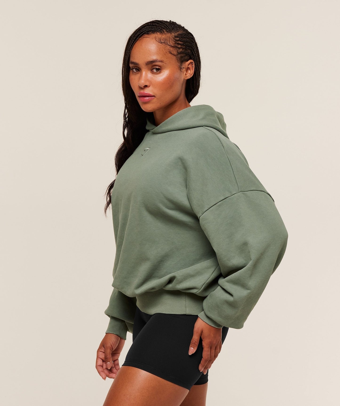 Gymshark Power Washed Oversized Hoodie - Unit Green/Acid Wash