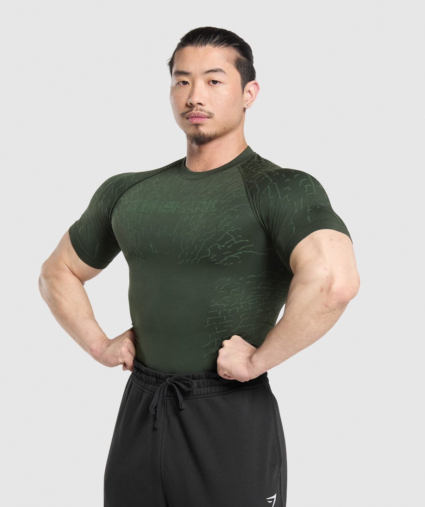 Gymshark Tectonic Seamless T Shirt - Trail Green/Classic Green