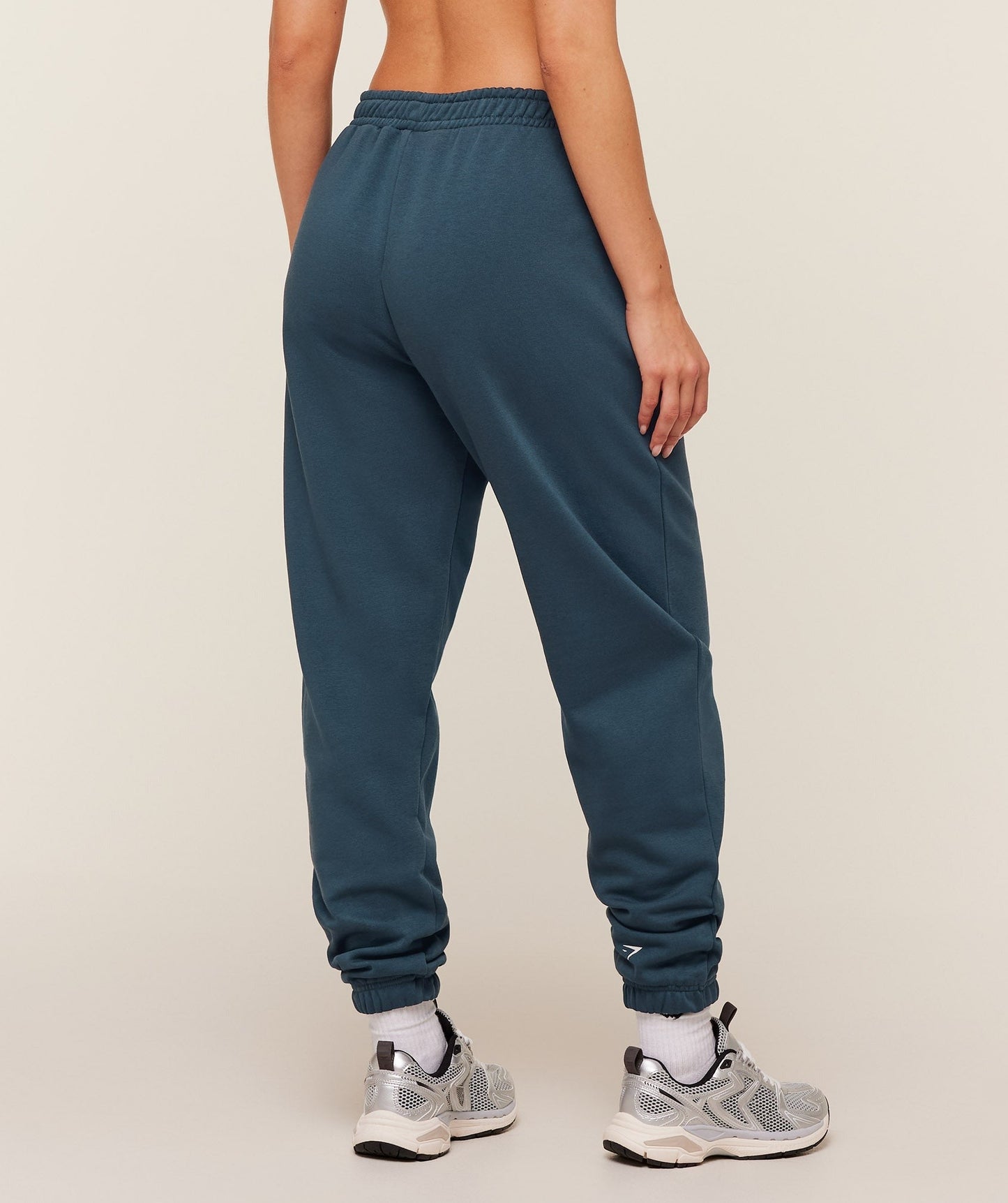 Gymshark Worn Crest Graphic Joggers - GS Stealth Blue