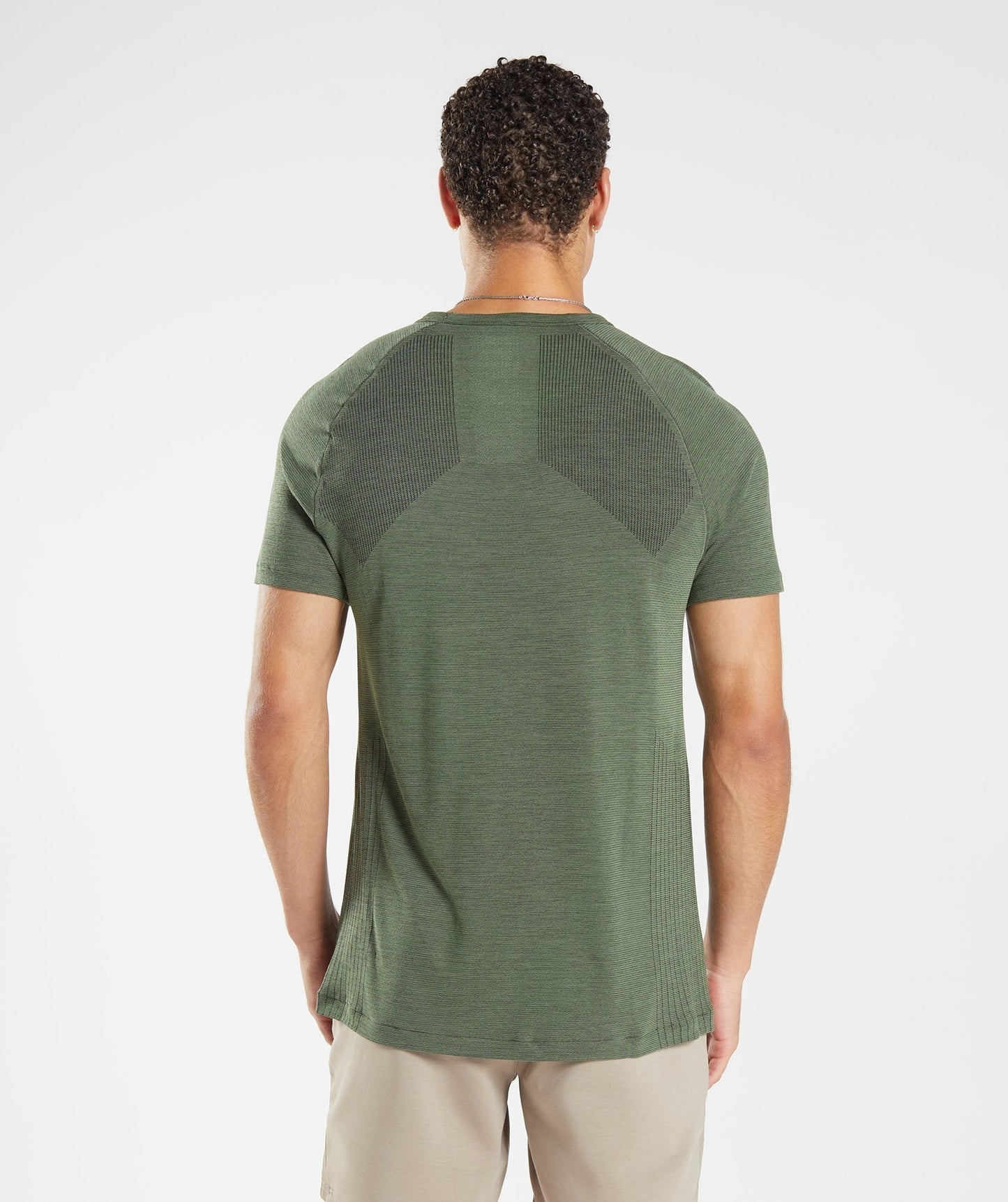 Gymshark Retake Seamless T-Shirt - Core Olive/Black Marl