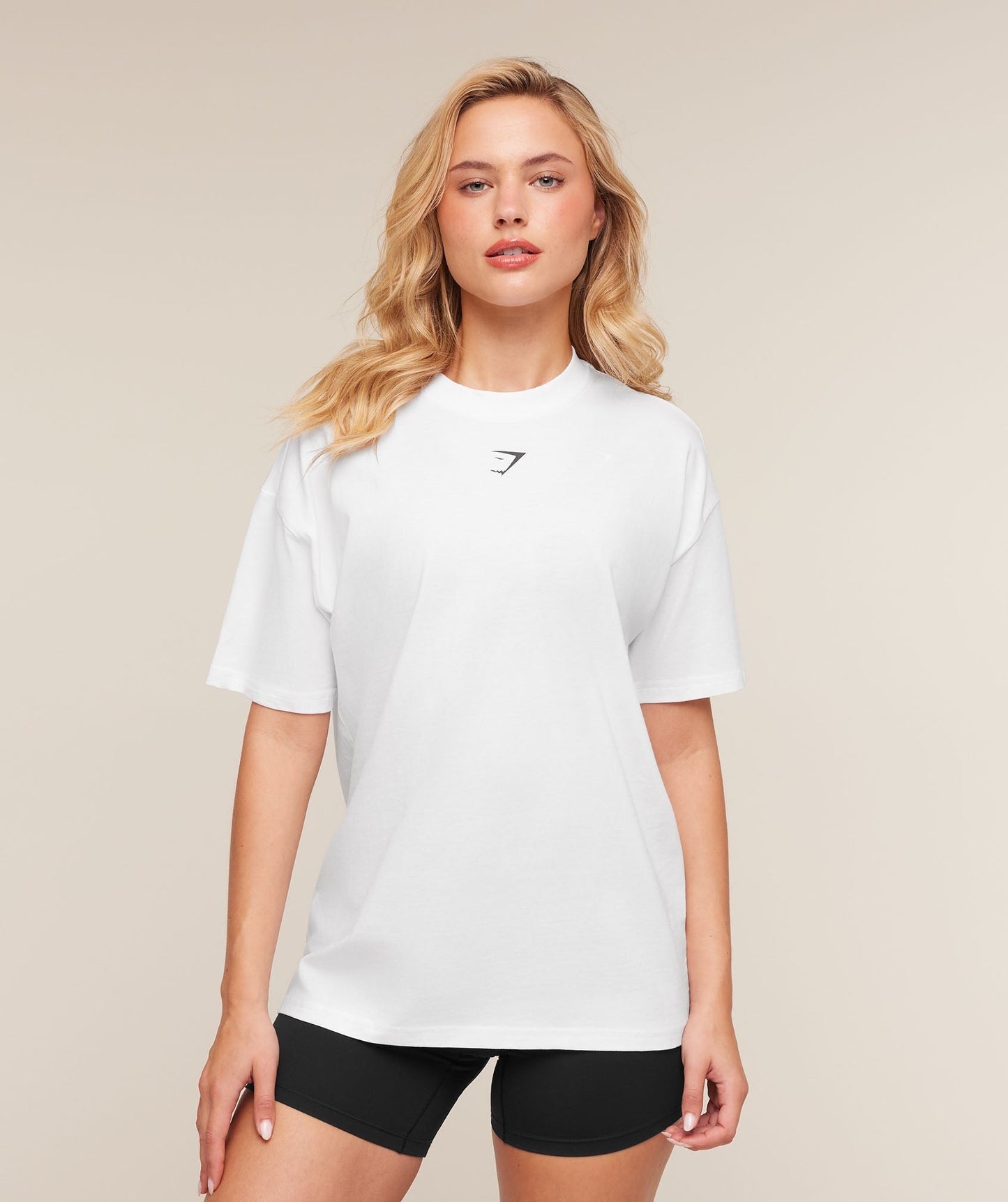 Gymshark Trace Graphic Oversized T-Shirt - White