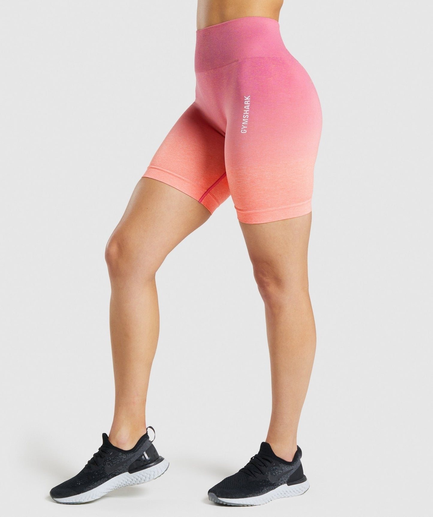 Gymshark Adapt Ombre Seamless Shorts - Orange Marl/Pink