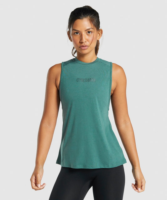 Gymshark Camo Graphic Tank - Dark Green