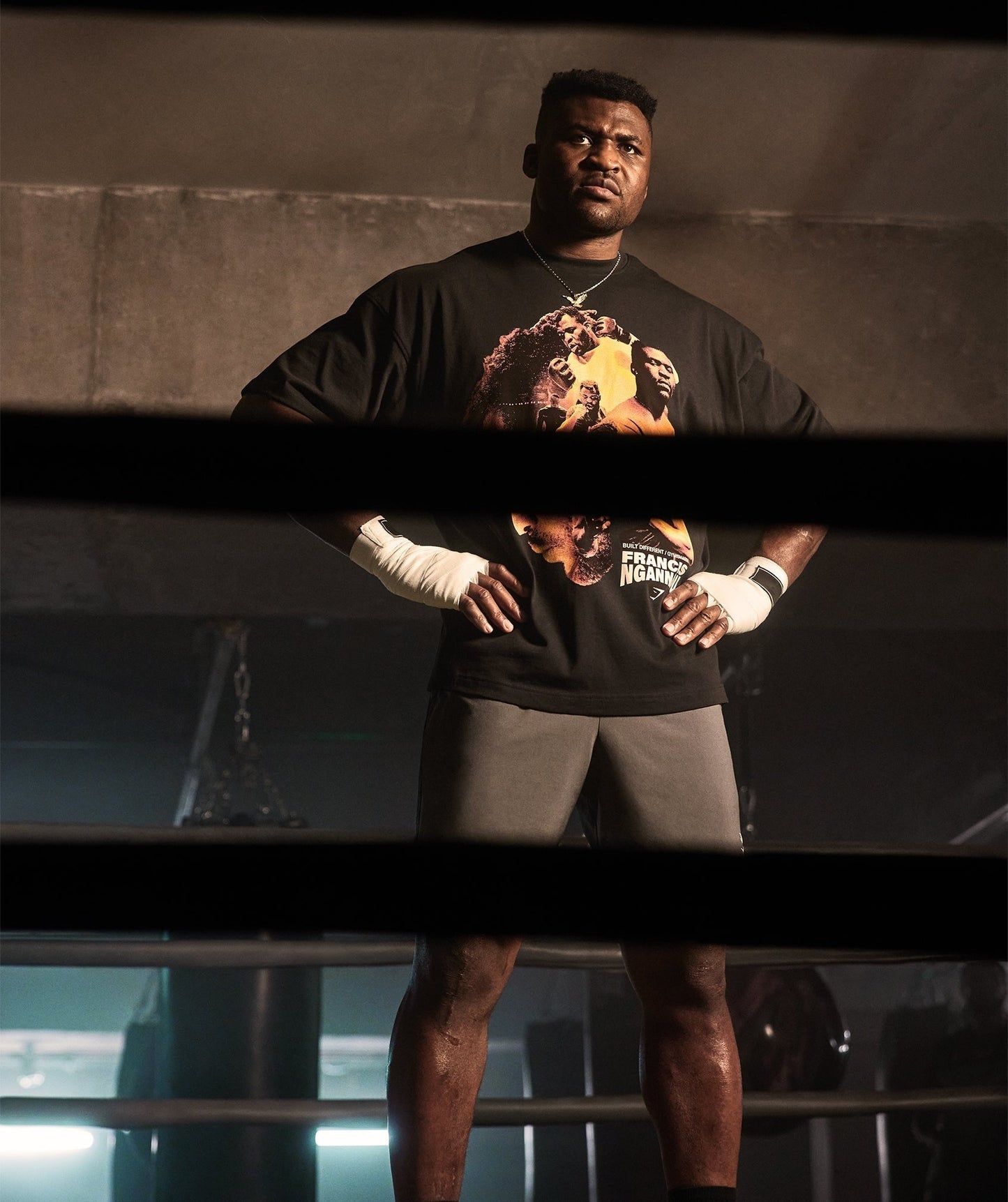 Gymshark GS x Francis Ngannou Graphic Tee - Black