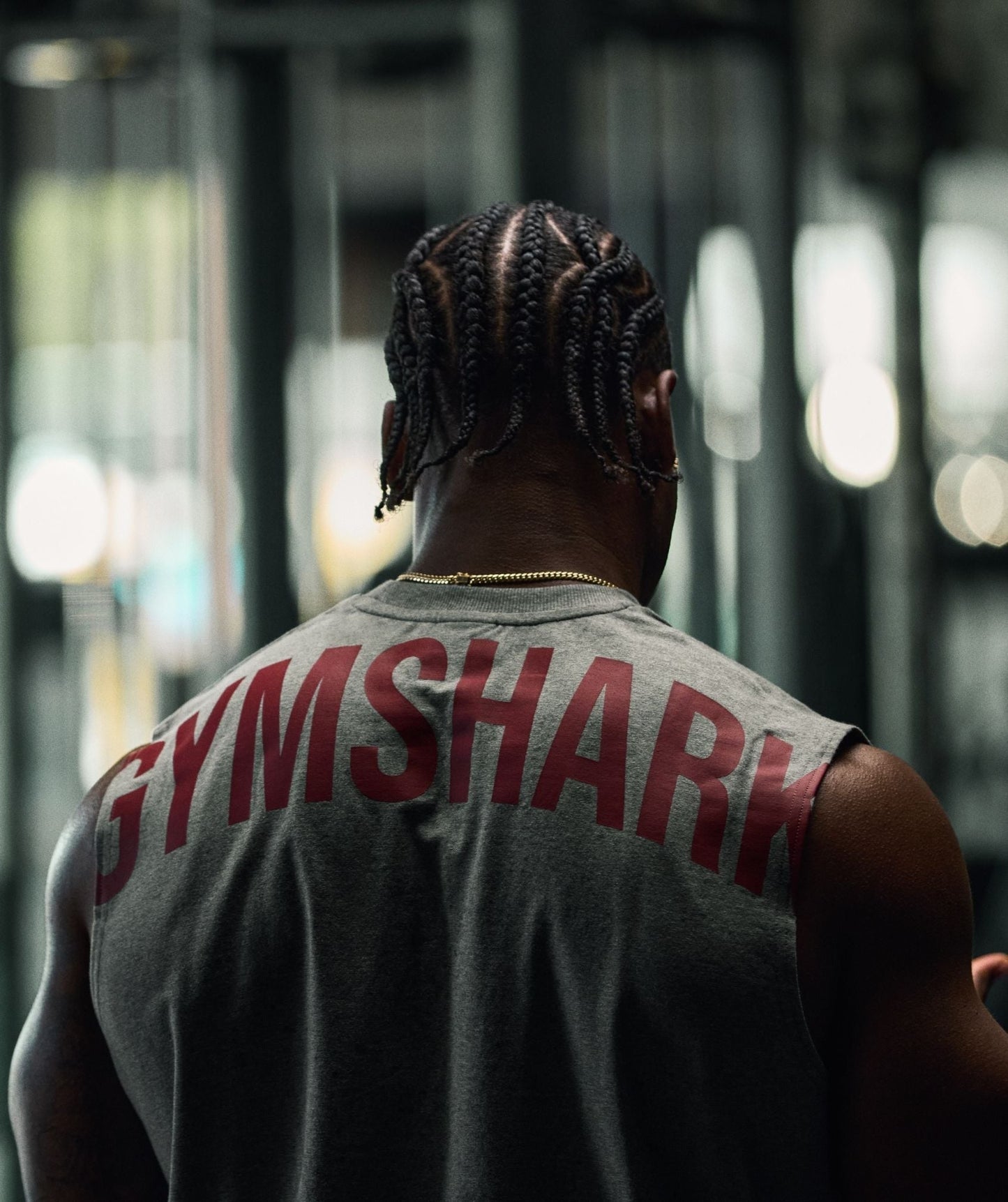 Gymshark Power Cut Off Tank - Charcoal Core Marl