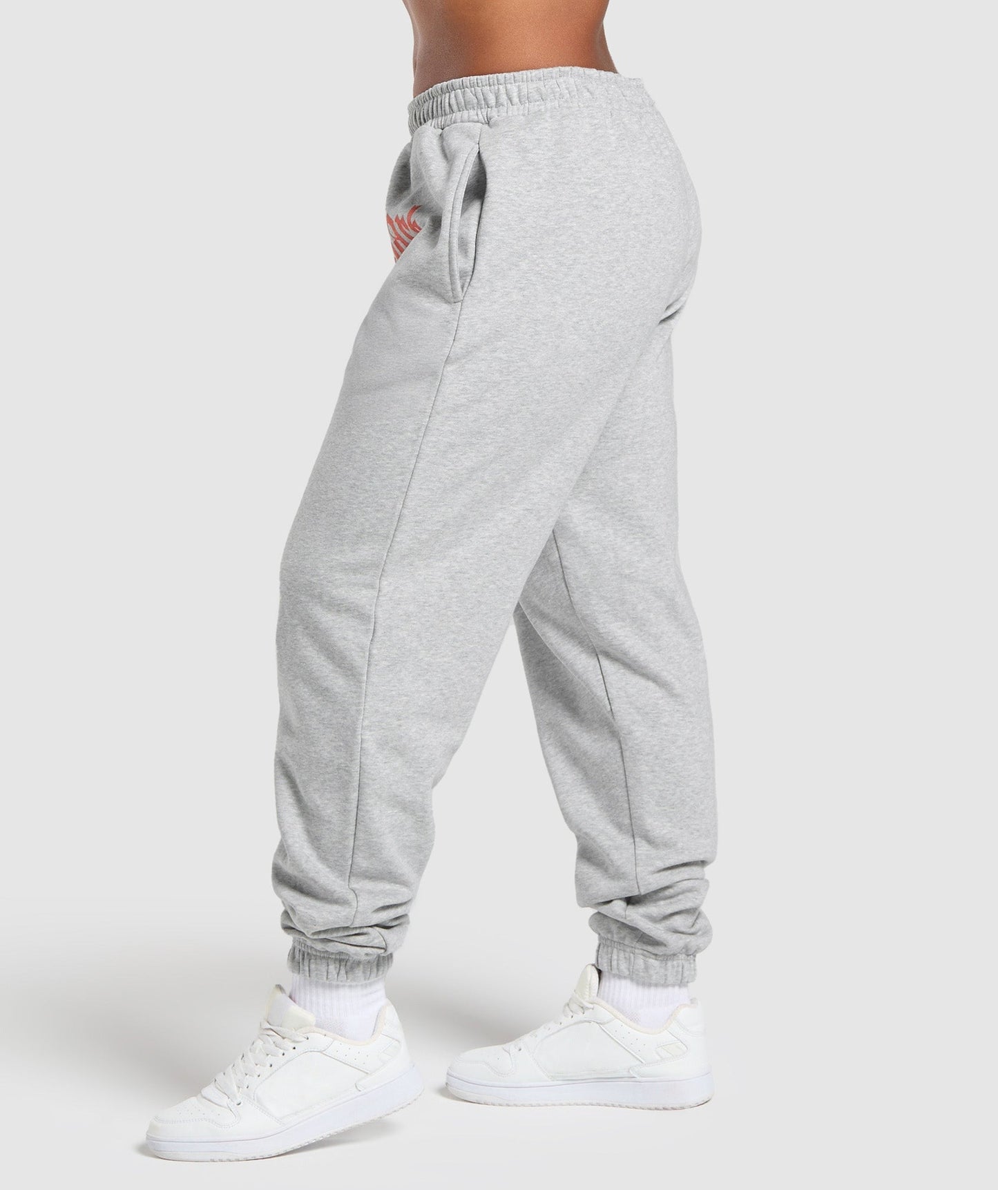 Gymshark Strength Department Graphic Joggers - Light Grey Core Marl