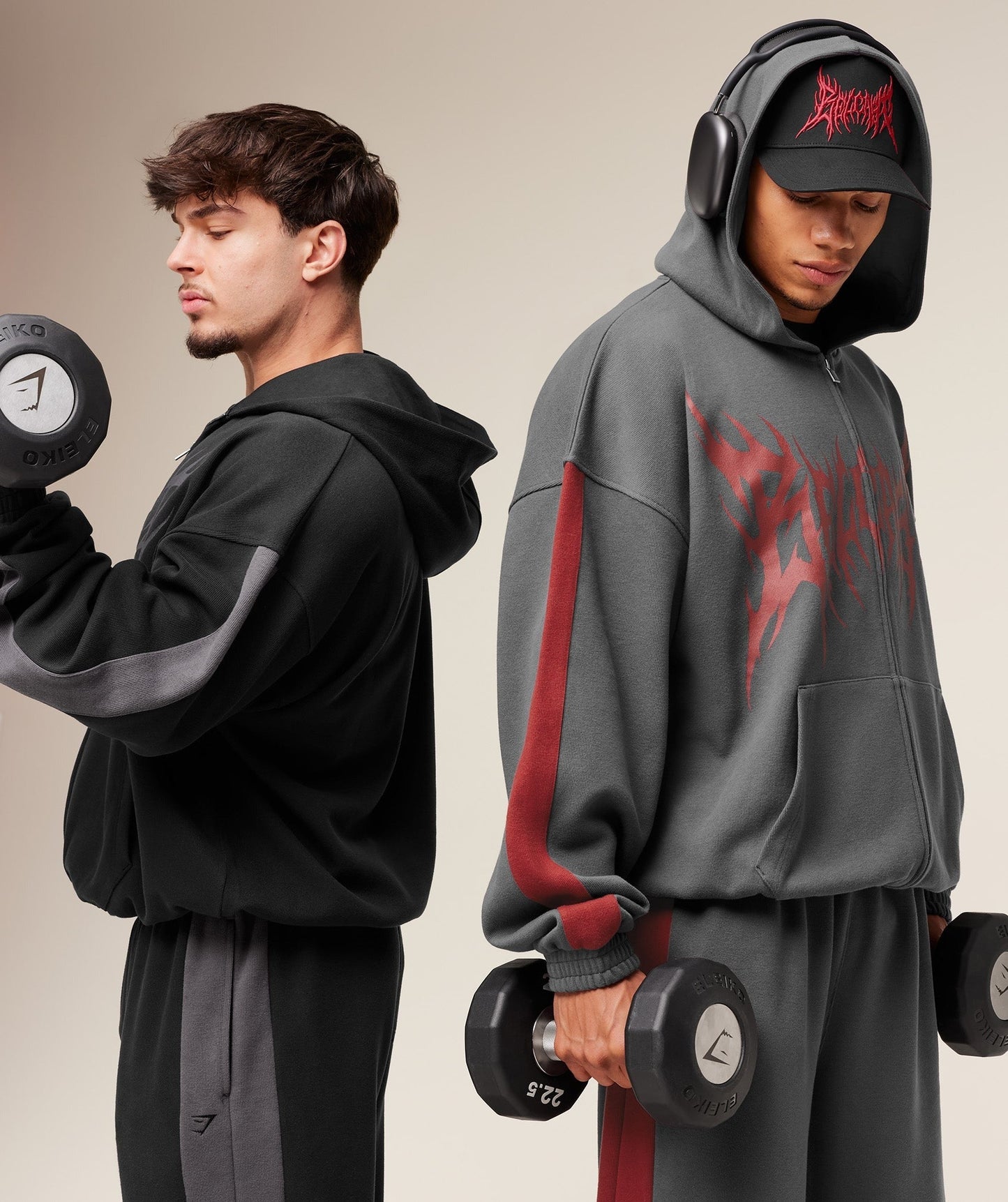Gymshark x Carlos Belcast Zip Up Hoodie - Grey