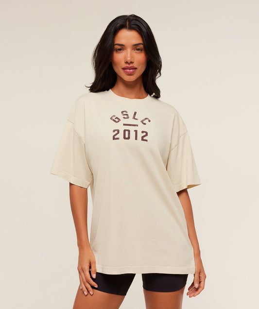 Gymshark Lifting Club 2012 Graphic Short Sleeve T-Shirt - Stone Beige/Wash