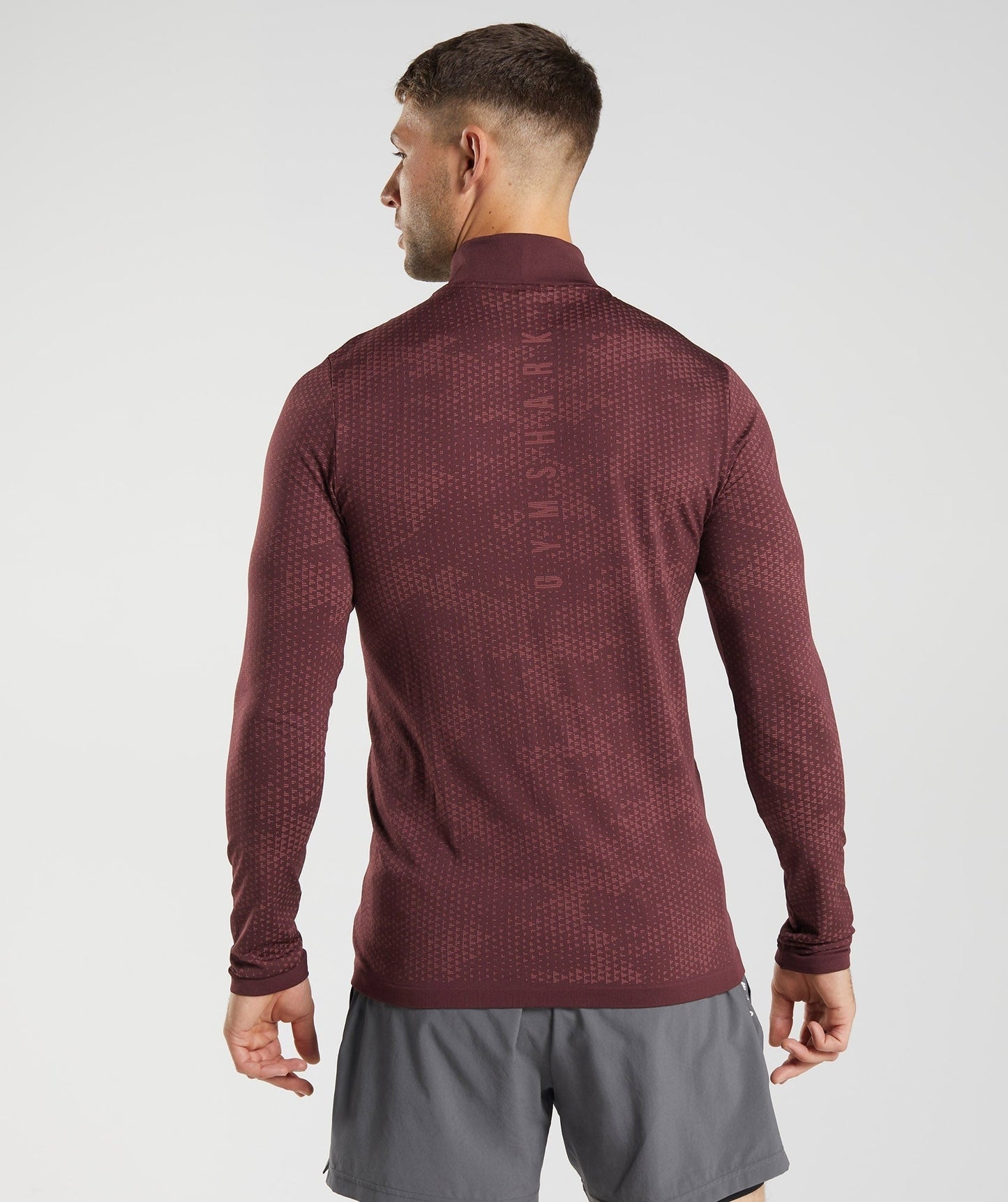 Gymshark Sport Seamless 1/4 Zip - Baked Maroon/Rosewood Red