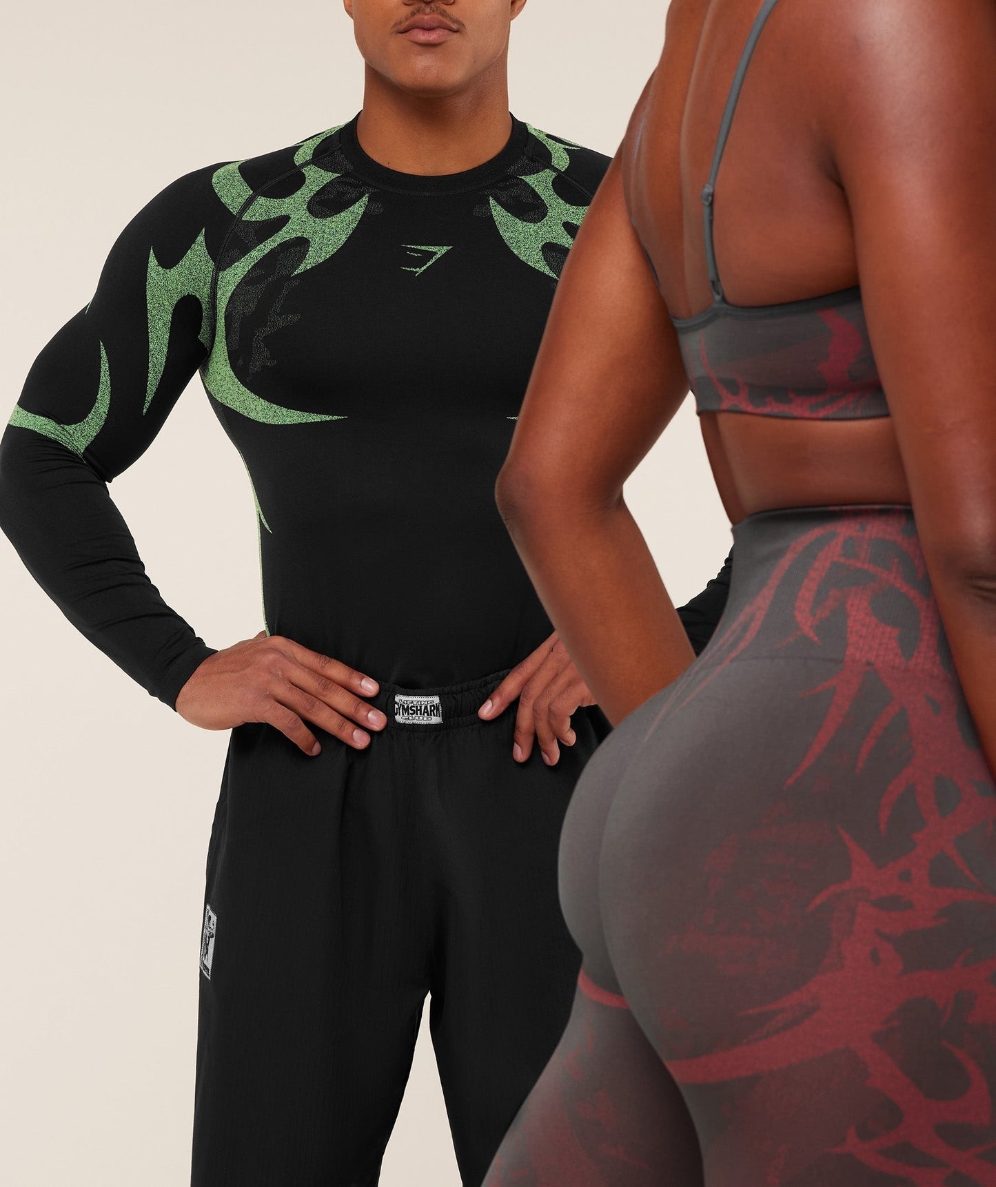 Gymshark Storm Seamless Long Sleeve T-Shirt - Black/Active Green