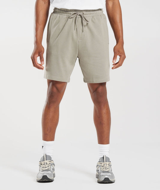 Gymshark Rest Day Essentials 7" Shorts - Ecru Brown