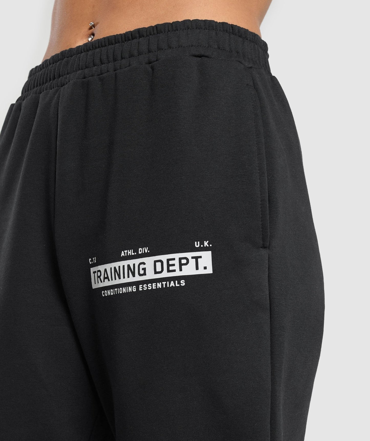 Gymshark Training Department Graphic Oversized Joggers - Black