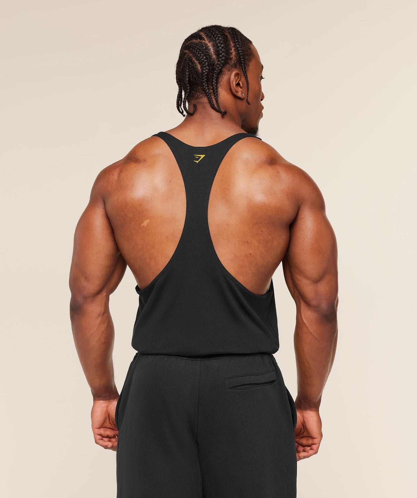 Gymshark Trophy Graphic Stringer - Black