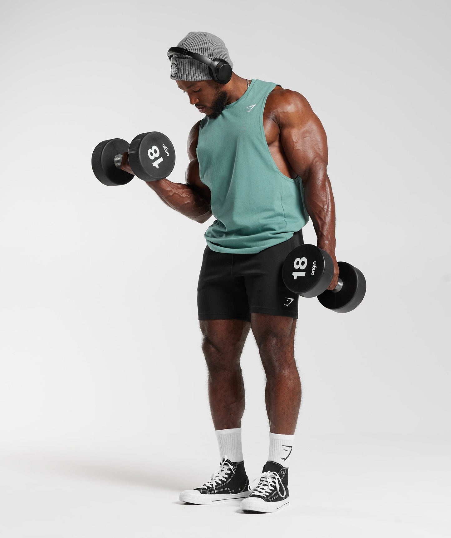 Gymshark React Drop Arm Tank - Ink Teal