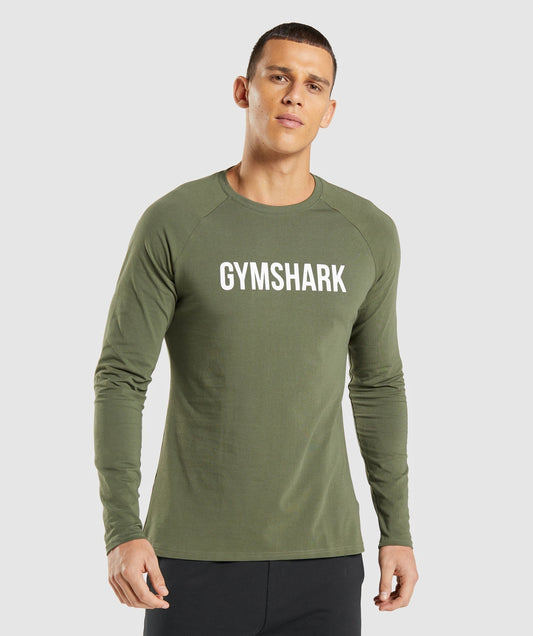 Gymshark Apollo Long Sleeve T-Shirt - Core Olive