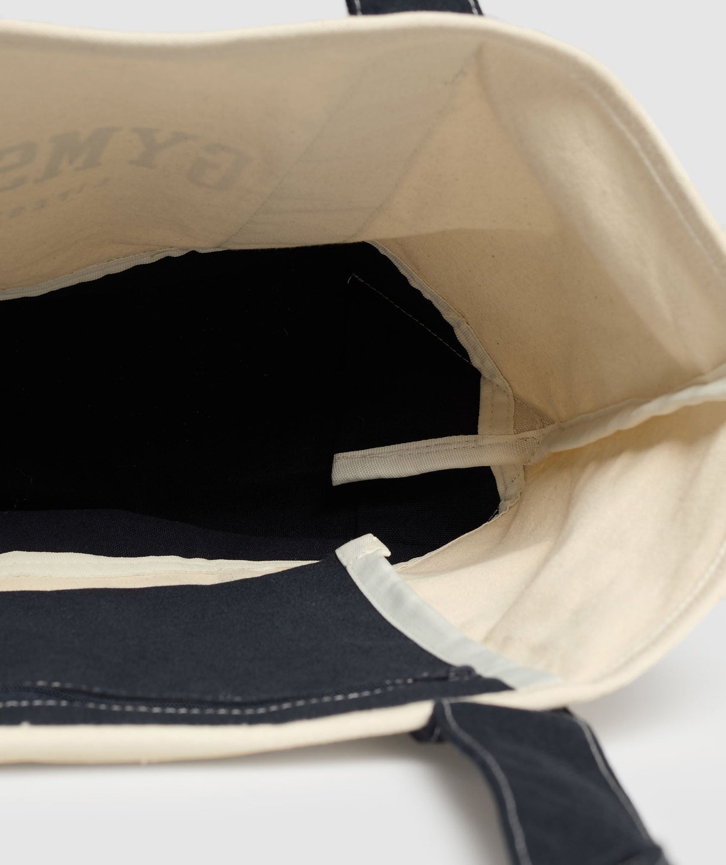 Gymshark Collegiate Oversized Tote - Oat White/Heavy Blue