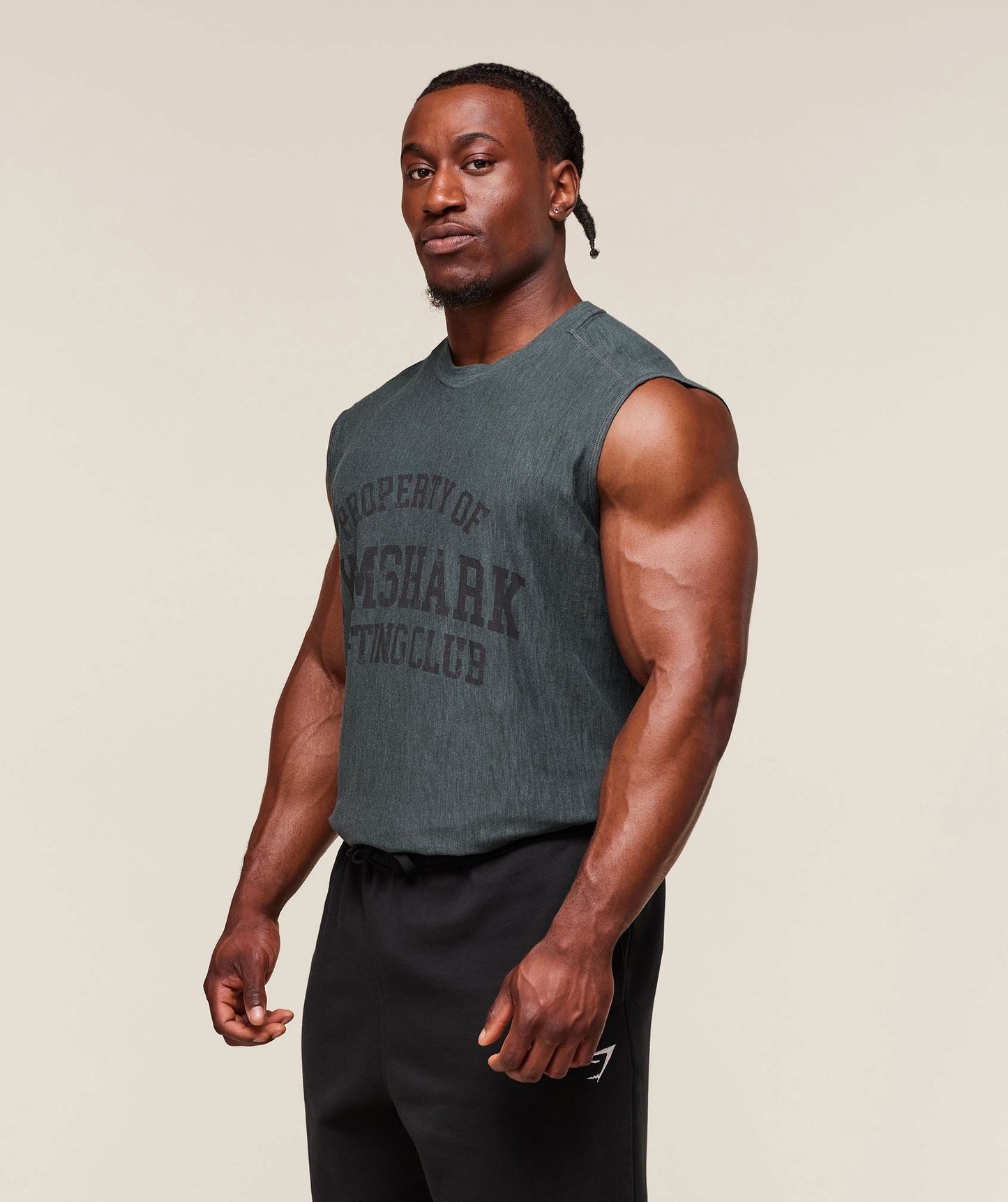 Gymshark Lightweight Slub Textured Tank - Slate Teal