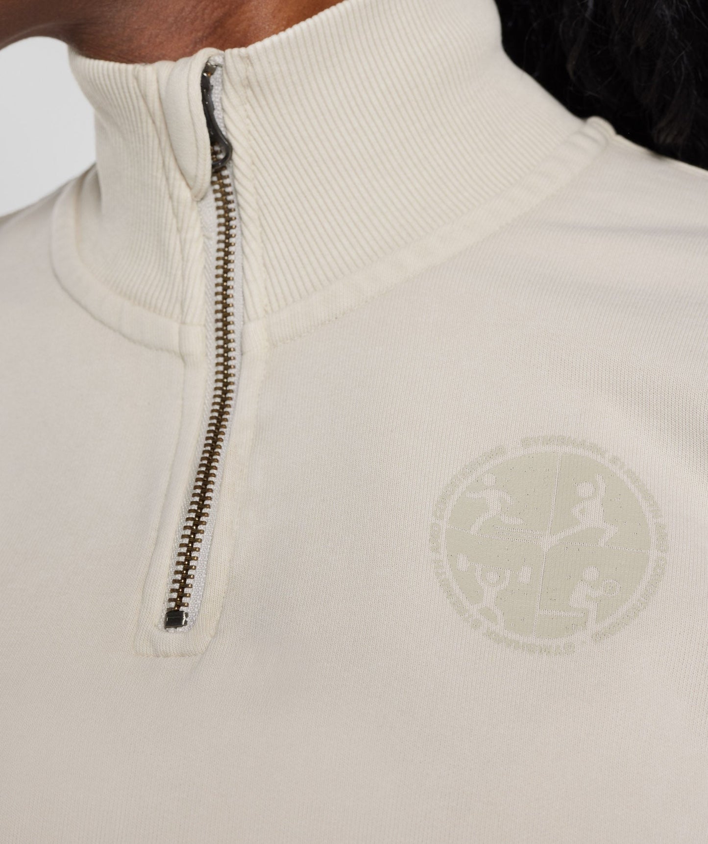 Gymshark Collegiate 1/4 Zip - Mushroom Brown