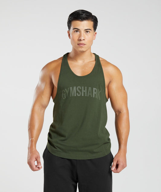 Gymshark Power Stringer - Moss Olive