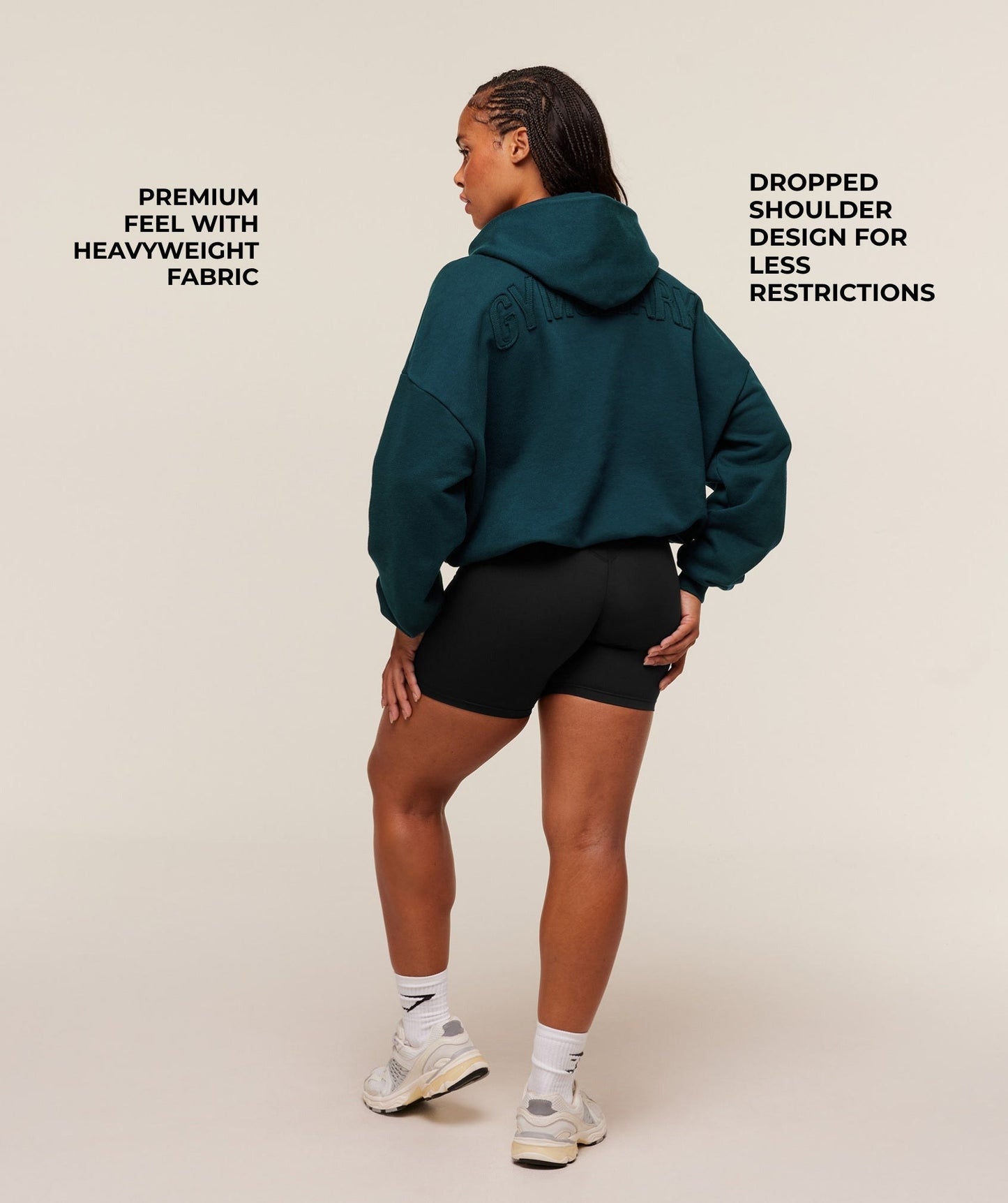 Gymshark Power Washed Oversized Hoodie - Deep Petrol Blue/Acid Wash