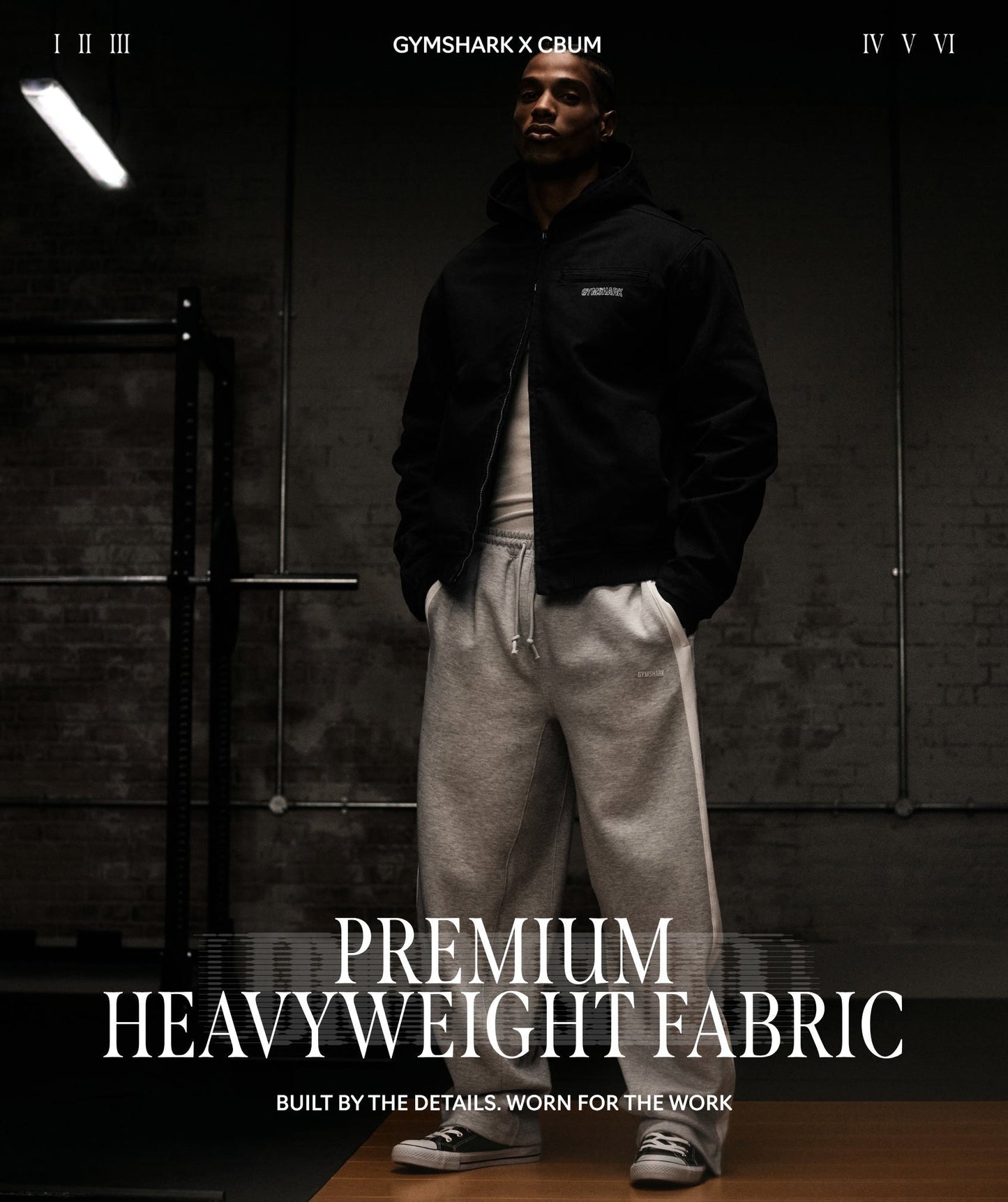 Gymshark x CBUM Straight Leg Jogger - Bros Stone Grey Marl