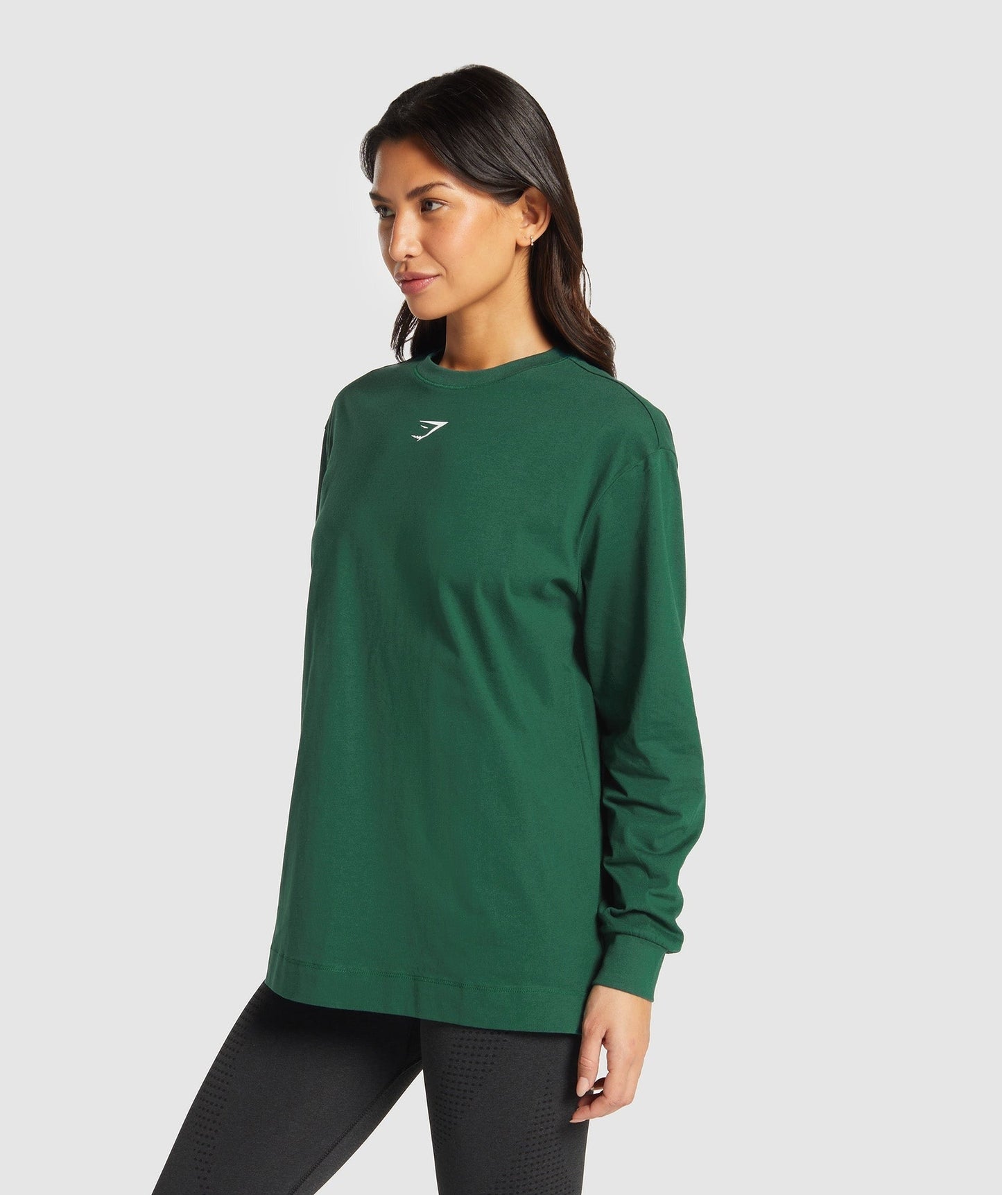 Gymshark Fraction Long Sleeve T-Shirt - Conditioning Green