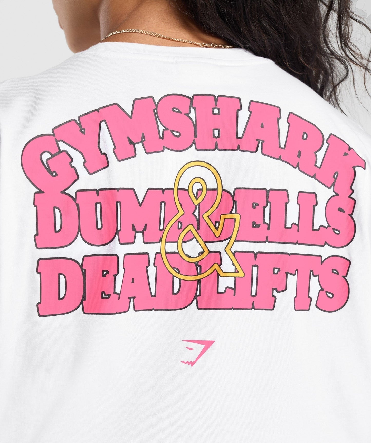 Gymshark Dumbells & Deadlifts Oversized T-Shirt - White