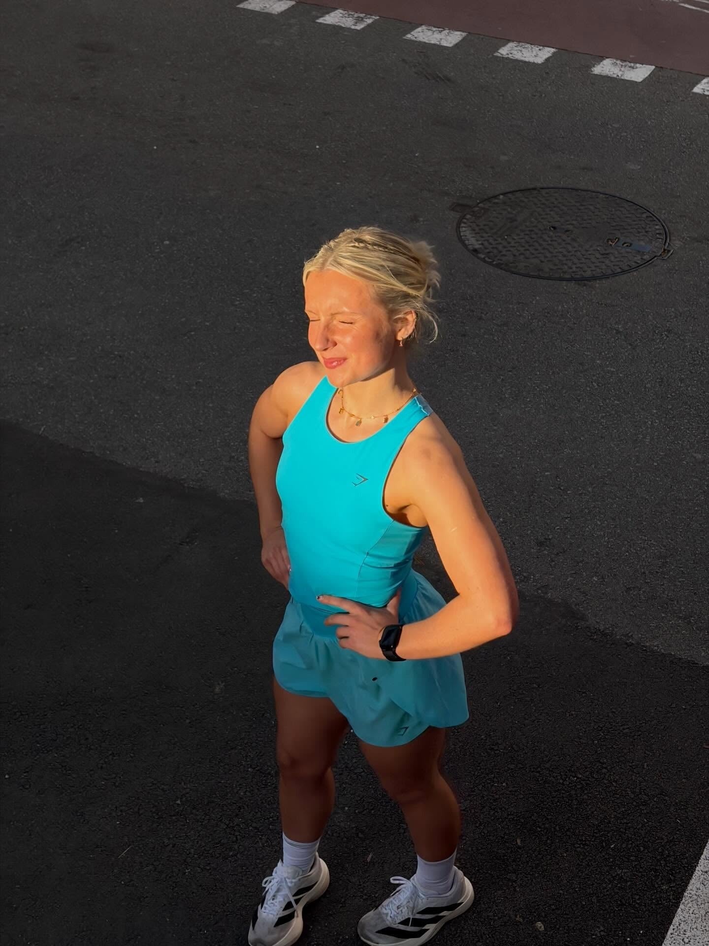 Gymshark Running Elite Bodyfit Tank - Brand Blue