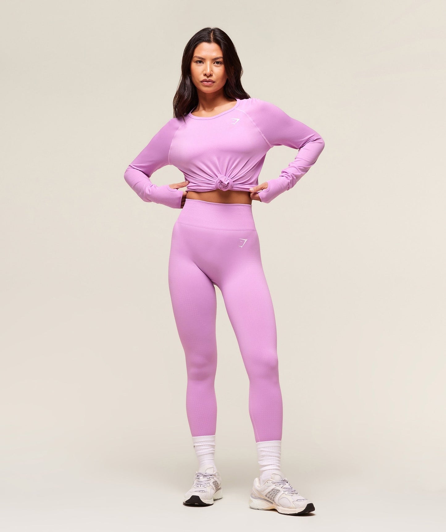 Gymshark Vital Seamless Light Long Sleeve Top - Sour Pink Marl