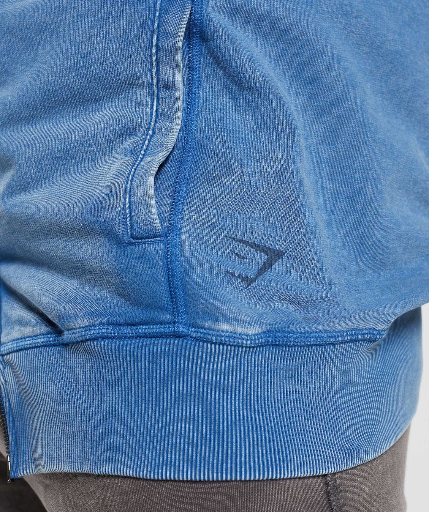 Gymshark Heritage Washed Sleeveless Zip Hoodie - Vintage Blue