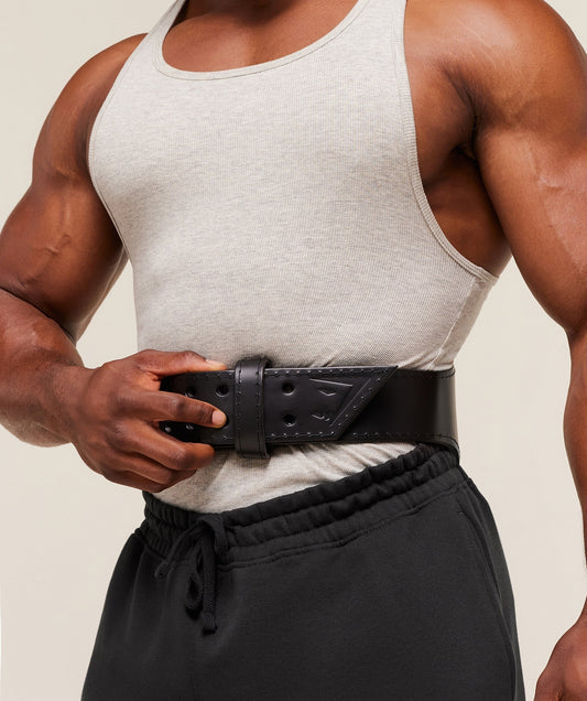 Gymshark Tapered Double Prong Lifting Belt - Black