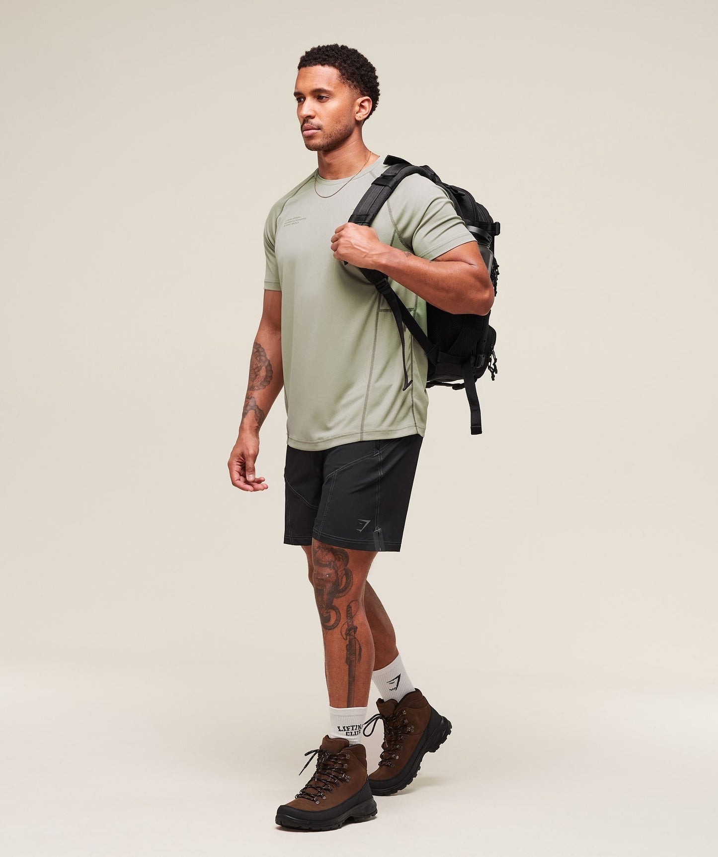 Gymshark Tactical T-Shirt - Chalk Green