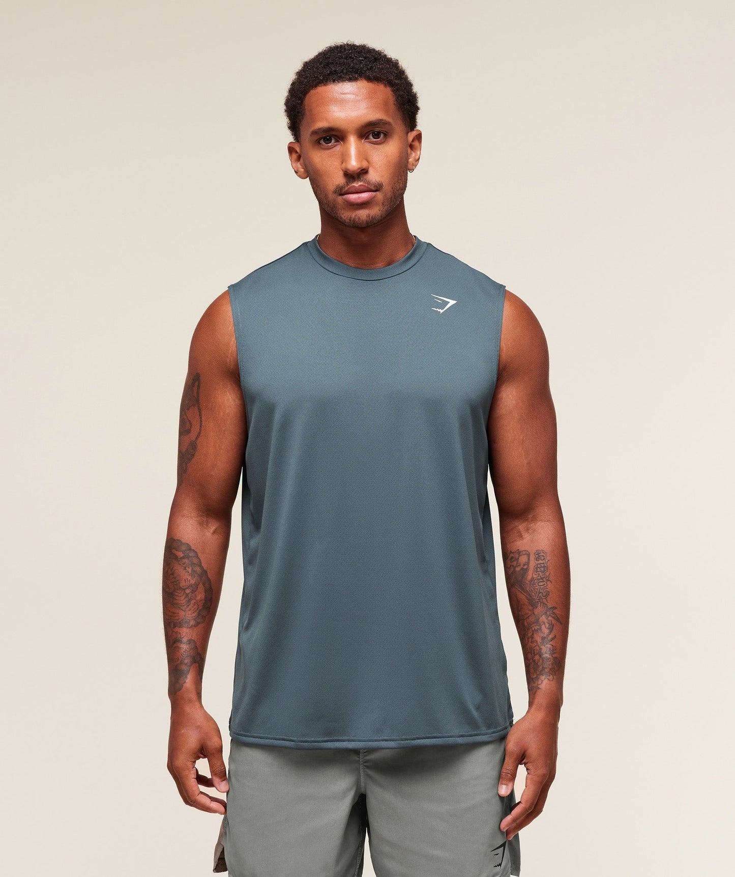 Gymshark Arrival Oversized Tank - Titanium Blue
