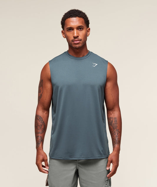 Gymshark Arrival Oversized Tank - Titanium Blue
