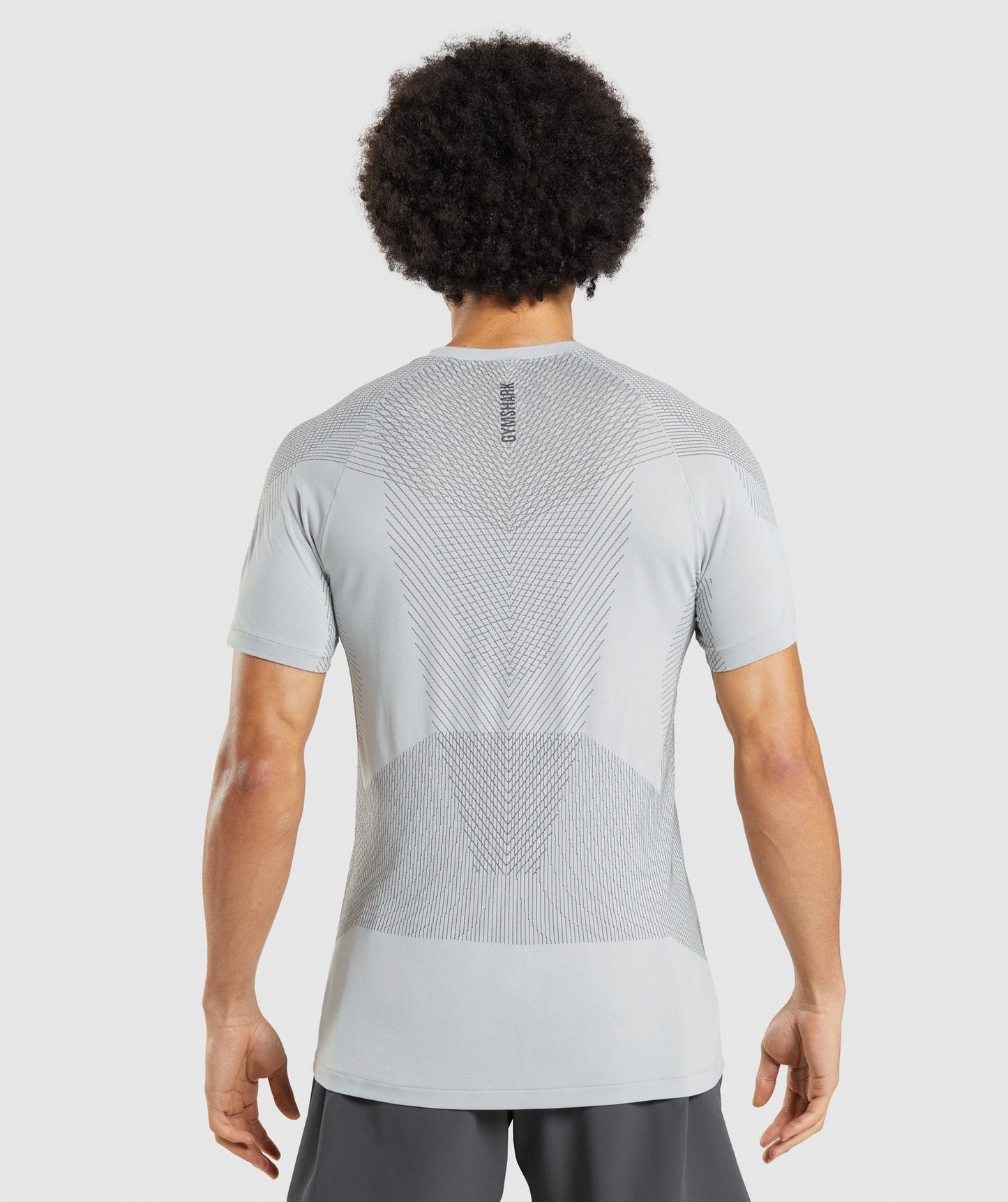 Gymshark Apex Seamless T-Shirt - Light Grey/Onyx Grey