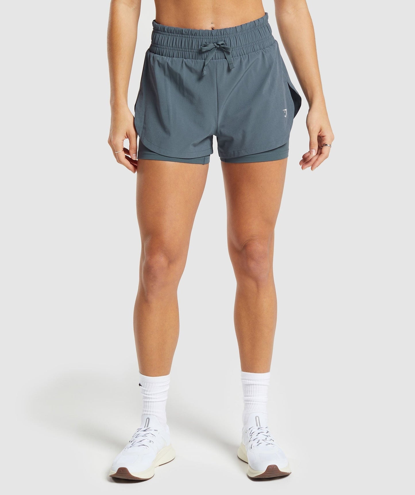 Gymshark Running 2 In 1 Shorts - Titanium Blue