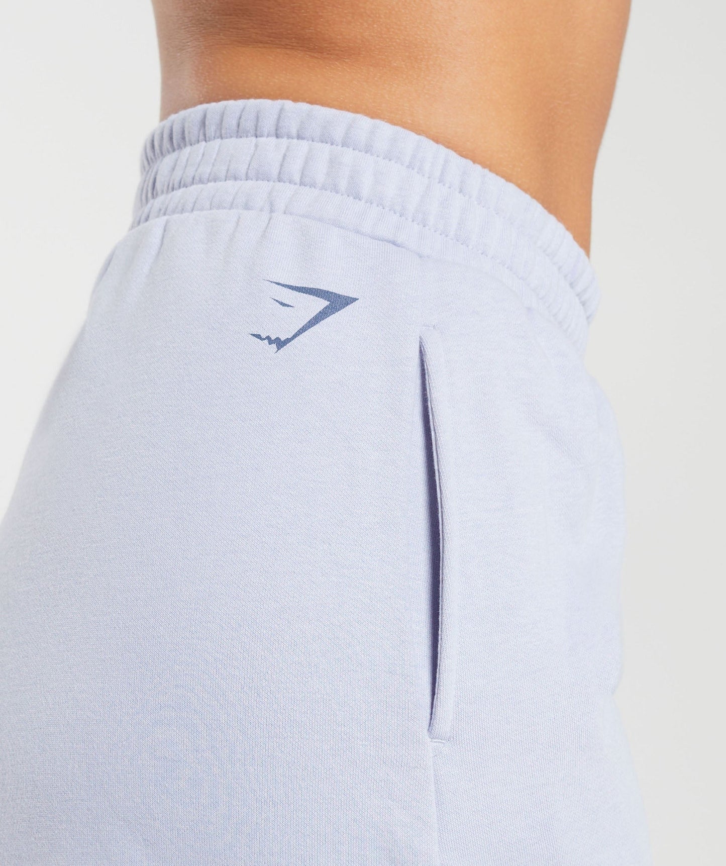 Gymshark Love Hearts Sweat Shorts - Silver Lilac
